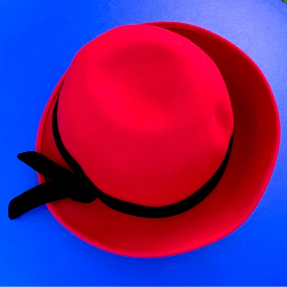 1980s Vintage LAURA ASHLEY 100% Wool Raspberry Women’s Hat - Picture 4 of 16